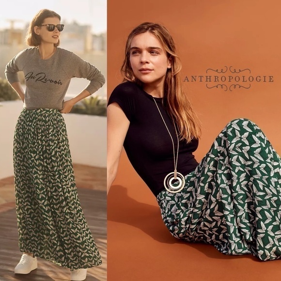 Anthropologie Maeve high waisted butterfly print wide leg pants *shop@iamwarrior - Picture 3 of 12